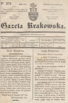 Gazeta Krakowska. 1837, nr 270