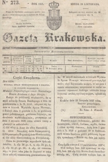 Gazeta Krakowska. 1837, nr 273