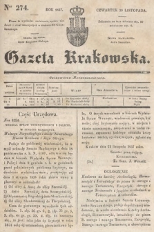 Gazeta Krakowska. 1837, nr 274