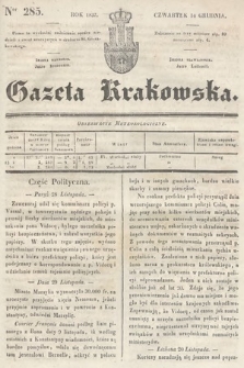 Gazeta Krakowska. 1837, nr 285