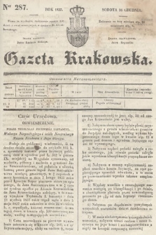 Gazeta Krakowska. 1837, nr 287