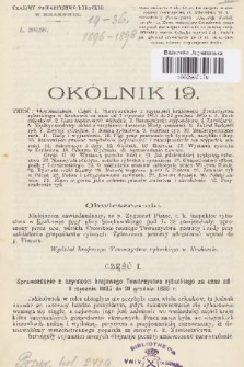 Okólnik. 1896, [Nr] 19