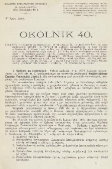 Okólnik. 1899, [Nr] 40