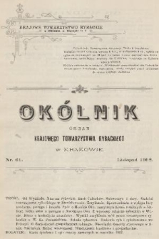 Okólnik : organ Krajowego Towarzystwa Rybackiego w Krakowie. 1902, [Nr] 61