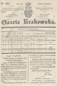 Gazeta Krakowska. 1837, nr 294