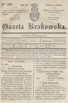 Gazeta Krakowska. 1837, nr 296