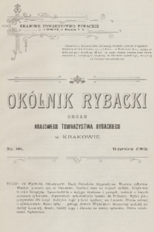 Okólnik Rybacki : organ Krajowego Towarzystwa Rybackiego w Krakowie. 1903, nr 66