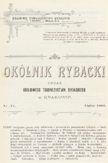Okólnik Rybacki : organ Krajowego Towarzystwa Rybackiego w Krakowie. 1904, nr 71