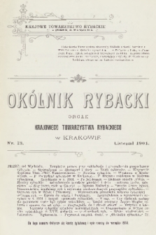 Okólnik Rybacki : organ Krajowego Towarzystwa Rybackiego w Krakowie. 1904, nr 73