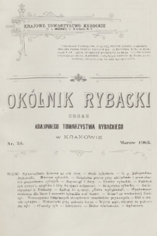 Okólnik Rybacki : organ Krajowego Towarzystwa Rybackiego w Krakowie. 1905, nr 75