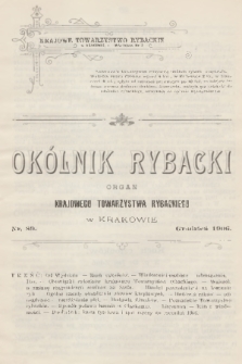 Okólnik Rybacki : organ Krajowego Towarzystwa Rybackiego w Krakowie. 1906, nr 89