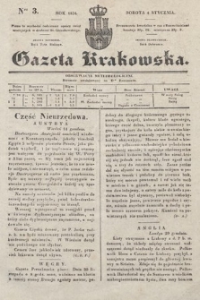 Gazeta Krakowska. 1834, nr 3
