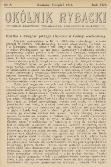 Okólnik Rybacki : organ Krajowego Towarzystwa Rybackiego w Krakowie. R.30, 1913, nr 8