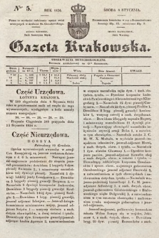 Gazeta Krakowska. 1834, nr 5