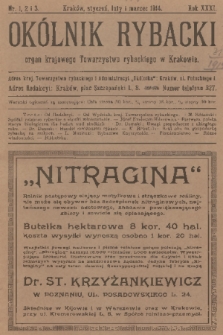 Okólnik Rybacki : organ Krajowego Towarzystwa Rybackiego w Krakowie. R.31, 1914, nr 1, 2 i 3