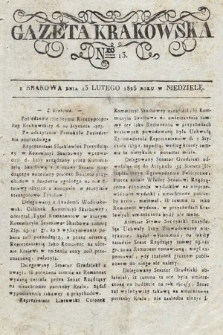 Gazeta Krakowska. 1825, nr 13