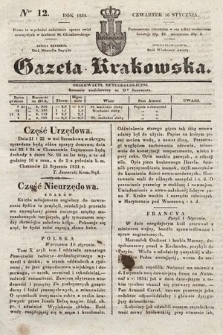 Gazeta Krakowska. 1834, nr 12