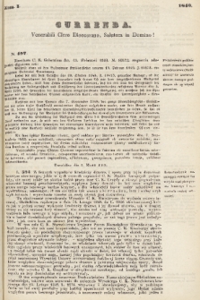 Currenda : venerabili clero dioecesano salutem in Domino!. 1849, Nro 1 (pierwsze wydanie)