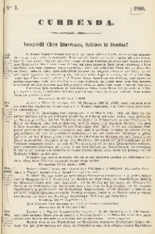 Currenda : venerabili clero dioecesano salutem in Domino!. 1860, Nro 2