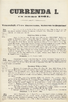 Currenda ex Anno 1861 : venerabili clero dioecesano salutem in Domino! 1861, C. 1