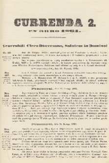 Currenda ex Anno 1861 : venerabili clero dioecesano salutem in Domino! 1861, C. 2