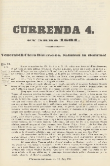 Currenda ex Anno 1861 : venerabili clero dioecesano salutem in Domino! 1861, C. 4