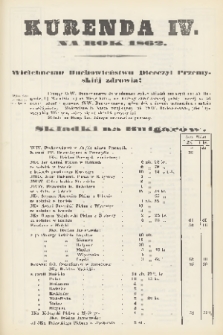 Kurenda na Rok 1862 : Wielebnemu Duchowieństwu Diecezyi Przemyskiéj zdrowia! 1862, C. 4