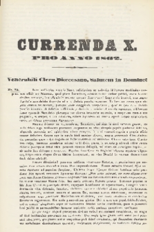 Currenda pro Anno 1862 : venerabili clero dioecesano, salutem in Domino! 1862, C. 10