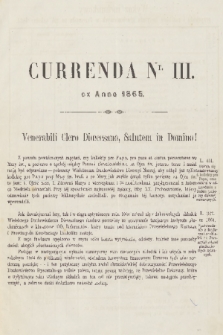 Currenda ex Anno 1865, K. 3
