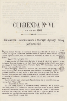 Currenda ex Anno 1865, K. 6