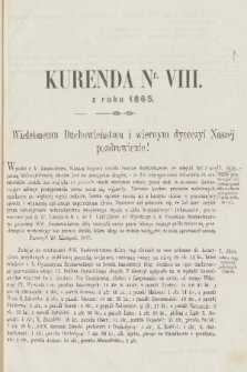 Kurenda na Rok 1865, K. 8