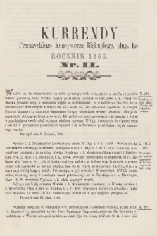 Kurrendy Przemyskiego Konsystorza Biskupiego Obrz. Łac. 1866, Nr II