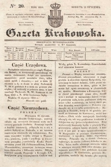 Gazeta Krakowska. 1834, nr 20