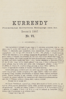Kurrendy Przemyskiego Konsystorza Biskupiego Obrz. Łac. 1867, Nr VI