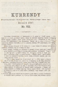 Kurrendy Przemyskiego Konsystorza Biskupiego Obrz. Łac. 1867, Nr VII