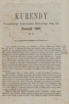 Kurendy Przemyskiego Konsystorza Biskupiego Obrz. Łac. 1868, Nr II