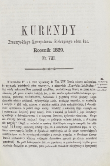 Kurendy Przemyskiego Konsystorza Biskupiego Obrz. Łac. 1869, Nr VIII