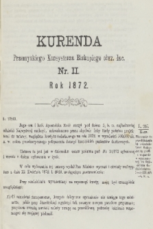 Kurenda Przemyskiego Konsystorza Biskupiego Obrz. Łac. 1872, Nr II