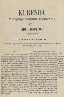 Kurenda Przemyskiego Konsystorza Biskupiego O. Ł. 1874, Nr II