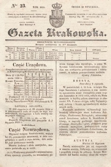Gazeta Krakowska. 1834, nr 23