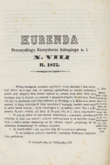 Kurenda Przemyskiego Konsystorza Biskupiego O. Ł. 1875, Nr VIII