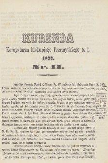 Kurenda Konsystorza Biskupiego Przemyskiego O. Ł. 1877, Nr II