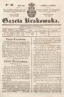 Gazeta Krakowska. 1834, nr 26