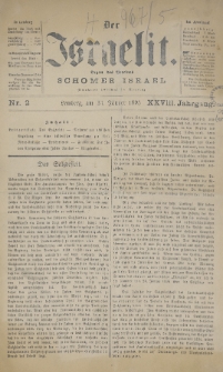 Der Israelit : Organ der Vereines Schomer Israel. 1895, nr 2