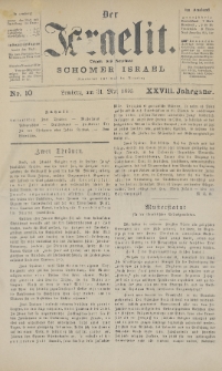 Der Israelit : Organ der Vereines Schomer Israel. 1895, nr 10
