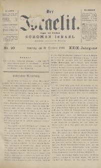 Der Israelit : Organ der Vereines Schomer Israel. 1896, nr 20