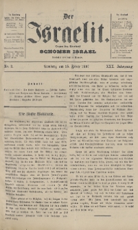 Der Israelit : Organ der Vereines Schomer Israel. 1897, nr 3