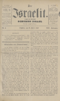 Der Israelit : Organ der Vereines Schomer Israel. 1897, nr 4