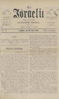 Der Israelit : Organ der Vereines Schomer Israel. 1897, nr 8