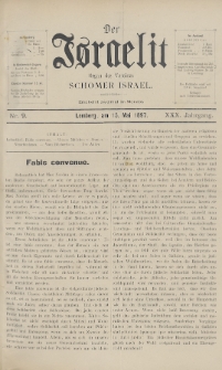 Der Israelit : Organ der Vereines Schomer Israel. 1897, nr 9
